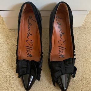Lanvin x H&M stiletto black heels with bows